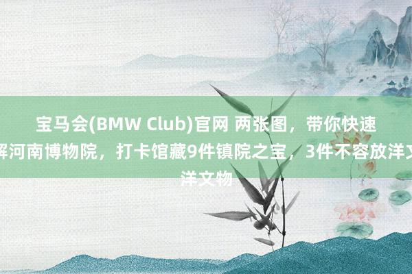 宝马会(BMW Club)官网 两张图，带你快速了解河南博物院，打卡馆藏9件镇院之宝，3件不容放洋文物